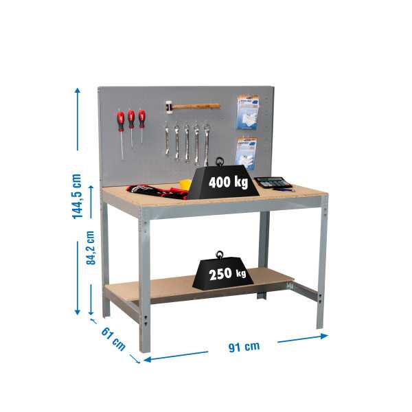 Banco trabajo 1445x910x610 SIMONWORK BT2 900 GRIS/MADERA marca SIMONRACK