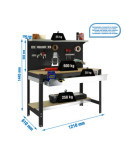 Banco trabajo 1445x1210x610 SIMONWORK BT3 BOX 1200 ANTRACITA/MADERA marca SIMONRACK