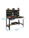 Banco trabajo 1445x910x610 SIMONWORK BT3 BOX 900 ANTRACITA/MADERA marca SIMONRACK