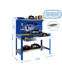 Banco trabajo 1445x910x610 SIMONWORK BT3 BOX 900 AZUL/MADERA marca SIMONRACK