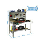 Banco trabajo 1445x1510x610 SIMONWORK BT3 BOX 1500 GALVA/MADERA marca SIMONRACK