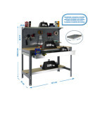 Banco trabajo 1445x1210x610 SIMONWORK BT3 BOX 1200 GRIS/MADERA marca SIMONRACK