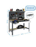 Banco trabajo 1445x1510x610 SIMONWORK BT3 BOX 1500 GRIS/MADERA marca SIMONRACK