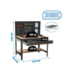 Banco trabajo 1445x1210x610 SIMONWORK BT2 BOX 1200 ANTRACITA/MADERA marca SIMONRACK