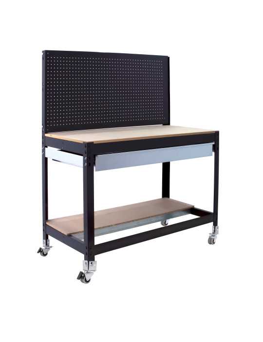 Banco trabajo 1520x1210x610 SIMONWORK MOBILE BT2 BOX 1200 ANTRACITA/MADERA marca SIMONRACK