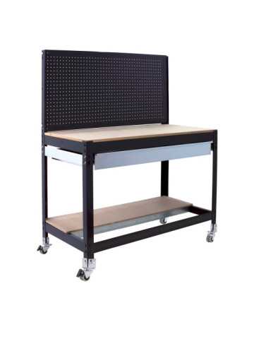 Banco trabajo 1520x1510x610 SIMONWORK MOBILE BT2 BOX 1500 ANTRACITA/MADERA marca SIMONRACK