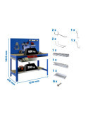 Banco trabajo 1445x1210x610 PACK SIMONWORK BT2 BOX 1200 AZUL/MAD+ 9ACCS marca SIMONRACK