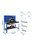 Banco trabajo 1445x1510x610 PACK SIMONWORK BT2 BOX 1500 AZUL/MAD+ 9ACCS marca SIMONRACK