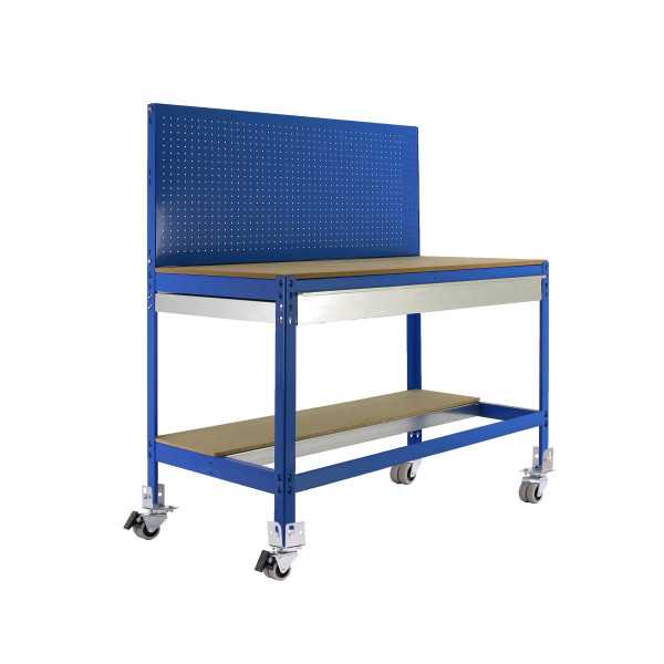 Banco trabajo 1520x910x610 SIMONWORK MOBILE BT2 BOX 900 AZUL/MADERA marca SIMONRACK