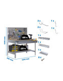Banco trabajo 1445x1210x610 PACK SIMONWORK BT2 BOX 1200 GALVA/MAD+ 9ACCS marca SIMONRACK