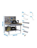 Banco trabajo 1445x1510x610 PACK SIMONWORK BT2 BOX 1500 GALVA/MAD+ 9ACCS marca SIMONRACK
