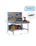 Banco trabajo 1445x910x610 SIMONWORK BT2 BOX 900 GALVA/MADERA marca SIMONRACK