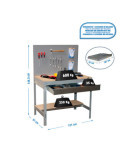 Banco trabajo 1445x1210x610 SIMONWORK BT2 BOX 1200 GRIS/MADERA marca SIMONRACK