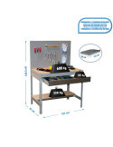 Banco trabajo 1445x1510x610 SIMONWORK BT2 BOX 1500 GRIS/MADERA marca SIMONRACK