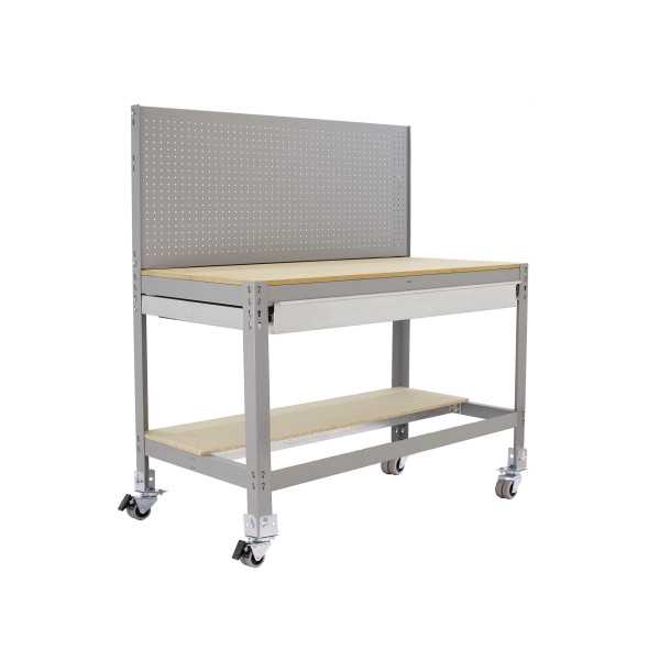 Banco trabajo 1520x1210x610 SIMONWORK MOBILE BT2 BOX 1200 GRIS/MADERA marca SIMONRACK