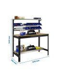 Banco trabajo 1445x1510x760 SIMONWORK BT1 1500 ANTRACITA/MADERA marca SIMONRACK