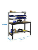 Banco trabajo 1445x910x610 SIMONWORK BT1 900 ANTRACITA/MADERA marca SIMONRACK