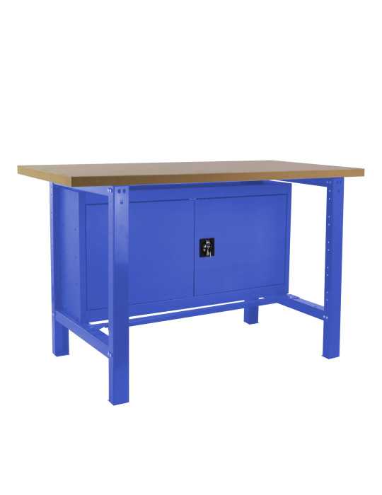 Banco trabajo 865x1500x750 SIMONWORK BT6 MDF CABINET 1500 AZUL/MADERA marca SIMONRACK