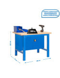 Banco trabajo 865x1800x750 SIMONWORK BT6 MDF CABINET 1800 AZUL/MADERA marca SIMONRACK