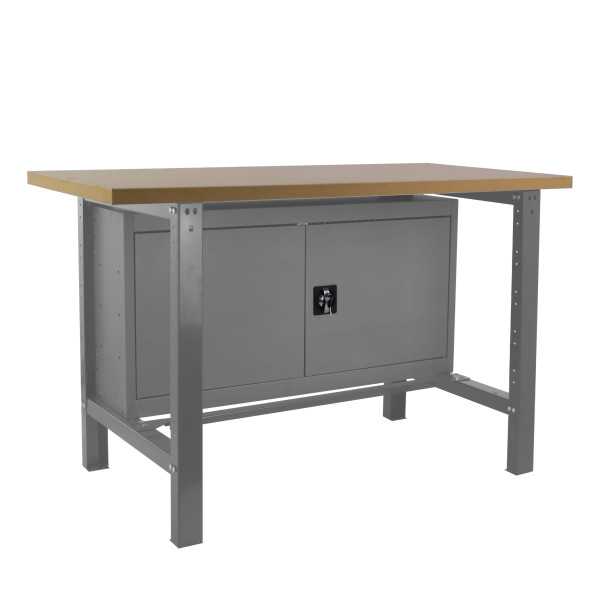 Banco trabajo 865x1500x750 SIMONWORK BT6 MDF CABINET 1500 GRIS/MADERA marca SIMONRACK