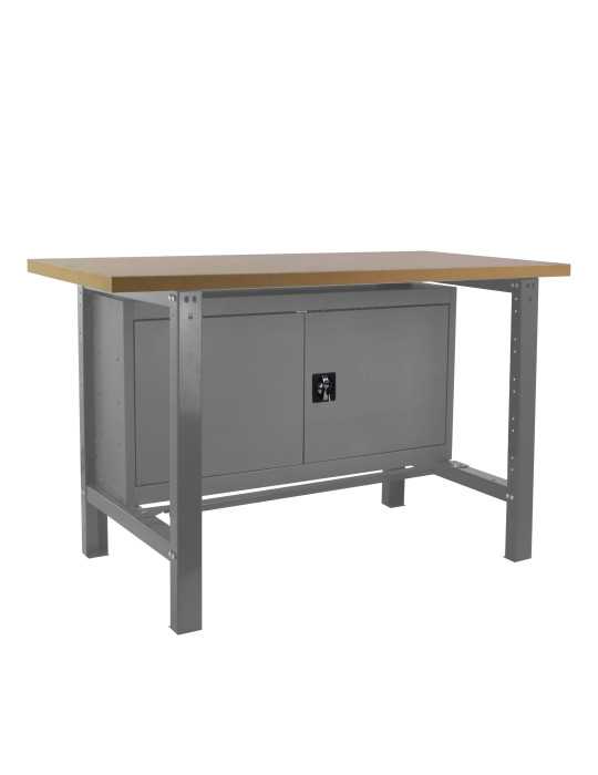 Banco trabajo 865x1500x750 SIMONWORK BT6 MDF CABINET 1500 GRIS/MADERA marca SIMONRACK