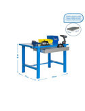 Banco trabajo 830x1200x730 SIMONWORK BT6 METAL 1BOX 1200x735 AZUL marca SIMONRACK
