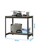 Banco trabajo 842x910x760 SIMONWORK BT0 900x750 ANTRACITA/MADERA marca SIMONRACK