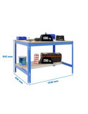 Banco trabajo 842x1210x610 SIMONWORK BT0 1200x600 AZUL/MADERA marca SIMONRACK