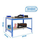 Banco trabajo 842x910x610 SIMONWORK BT0 900x600 AZUL/MADERA marca SIMONRACK
