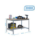 Banco trabajo 842x1510x760 SIMONWORK BT0 1500x750 GALVA/MADERA marca SIMONRACK