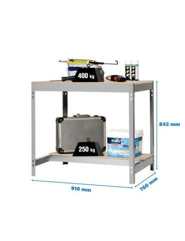 Banco trabajo 842x910x760 SIMONWORK BT0 900x750 GRIS/MADERA marca SIMONRACK