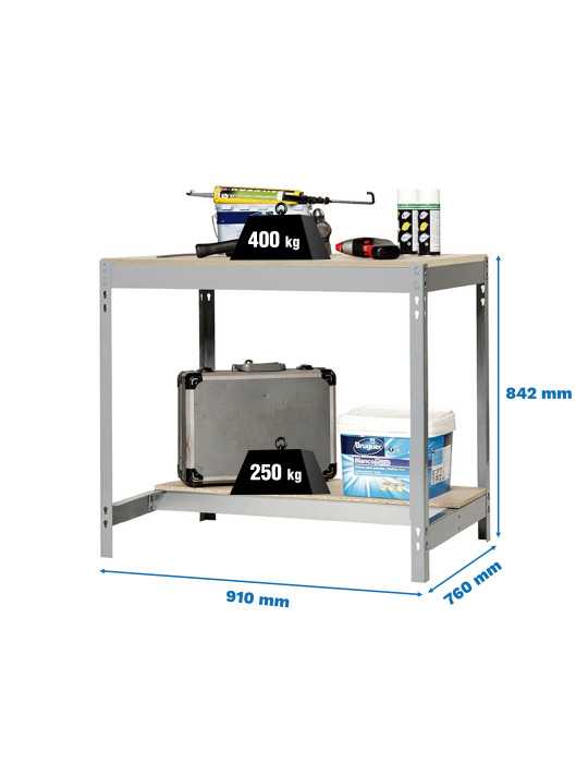 Banco trabajo 842x910x760 SIMONWORK BT0 900x750 GRIS/MADERA marca SIMONRACK