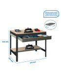 Banco trabajo 842x910x610 SIMONWORK BT0 BOX 900 ANTRACITA/MADERA marca SIMONRACK