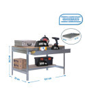Banco trabajo 842x1510x760 SIMONWORK BT0 BOX 1500 GALVA/MADERA marca SIMONRACK
