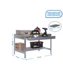 Banco trabajo 842x910x610 SIMONWORK BT0 BOX 900 GALVA/MADERA marca SIMONRACK