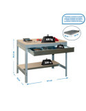 Banco trabajo 842x1210x760 SIMONWORK BT0 BOX 1200 GRIS/MADERA marca SIMONRACK