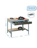 Banco trabajo 842x910x610 SIMONWORK BT0 BOX 900 GRIS/MADERA marca SIMONRACK
