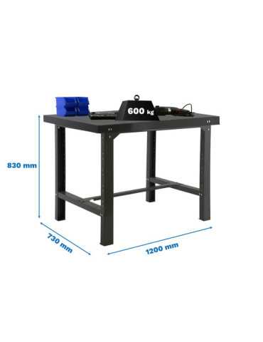 Banco trabajo 830x1200x730 SIMONWORK BT6 METAL 1200 ANTRACITA marca SIMONRACK