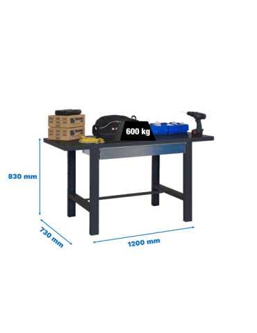 Banco trabajo 830x1200x730 SIMONWORK BT6 METAL 1BOX 1200x735 ANTRACITA marca SIMONRACK