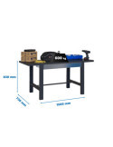 Banco trabajo 830x1500x730 SIMONWORK BT6 METAL 1BOX 1500x735 ANTRACITA marca SIMONRACK