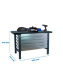 Banco trabajo 830x1500x730 SIMONWORK BT6 METAL 5BOX 1500x735 ANTRACITA marca SIMONRACK