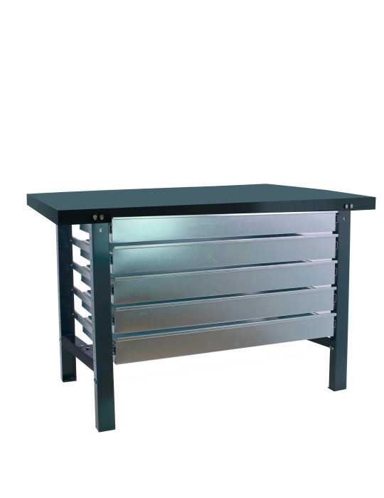 Banco trabajo 830x1500x730 SIMONWORK BT6 METAL 5BOX 1500x735 ANTRACITA marca SIMONRACK