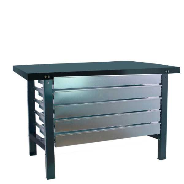 Banco trabajo 830x1800x730 SIMONWORK BT6 METAL 5BOX 1800x735 ANTRACITA marca SIMONRACK