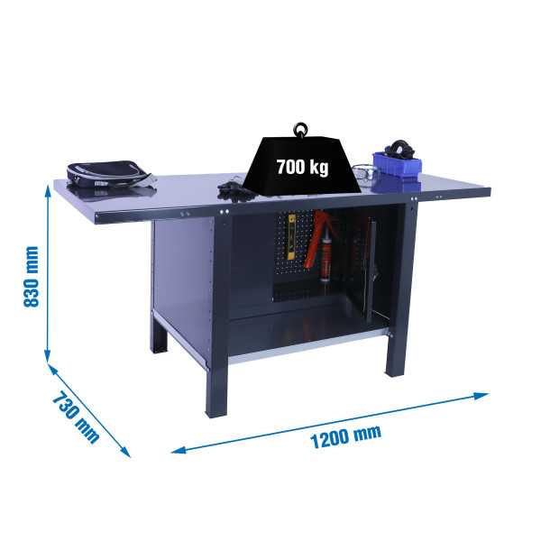 Banco trabajo 830x1200x730 SIMONWORK BT6 PRO METAL CABINET 1200 ANTRACITA marca SIMONRACK