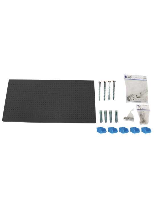 Panel perforado 600x1200x35 PANELCLICK 1200x600 ANTRACITA + 22 HOOK + 8 ACCE marca SIMONRACK