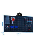 Panel perforado 600x1200x35 PANELCLICK 1200x600 ANTRACITA + 8 HOOK marca SIMONRACK
