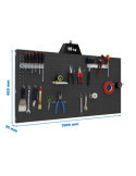 Panel perforado 400x1500x35 PANELCLICK 1500x400 ANTRACITA + 14 HOOK + 3 ACCE marca SIMONRACK
