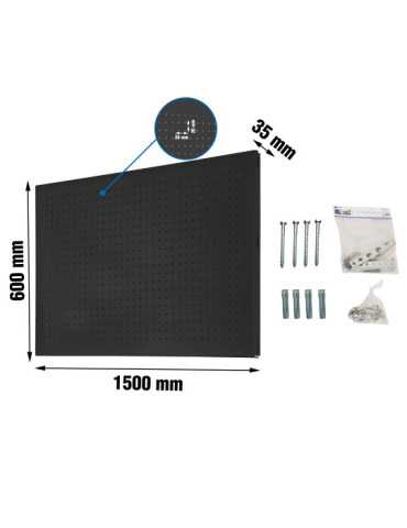 Panel perforado 600x1500x35 PANELCLICK 1500x600 ANTRACITA + 22 HOOK + 3 ACCE marca SIMONRACK
