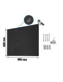 Panel perforado 600x900x35 PANELCLICK 900x600 ANTRACITA + 8 HOOK marca SIMONRACK