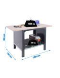 Banco trabajo 865x1200x750 SIMONWORK BT6 PRO LAMINATE 1200 ANTRACITA/HAYA marca SIMONRACK